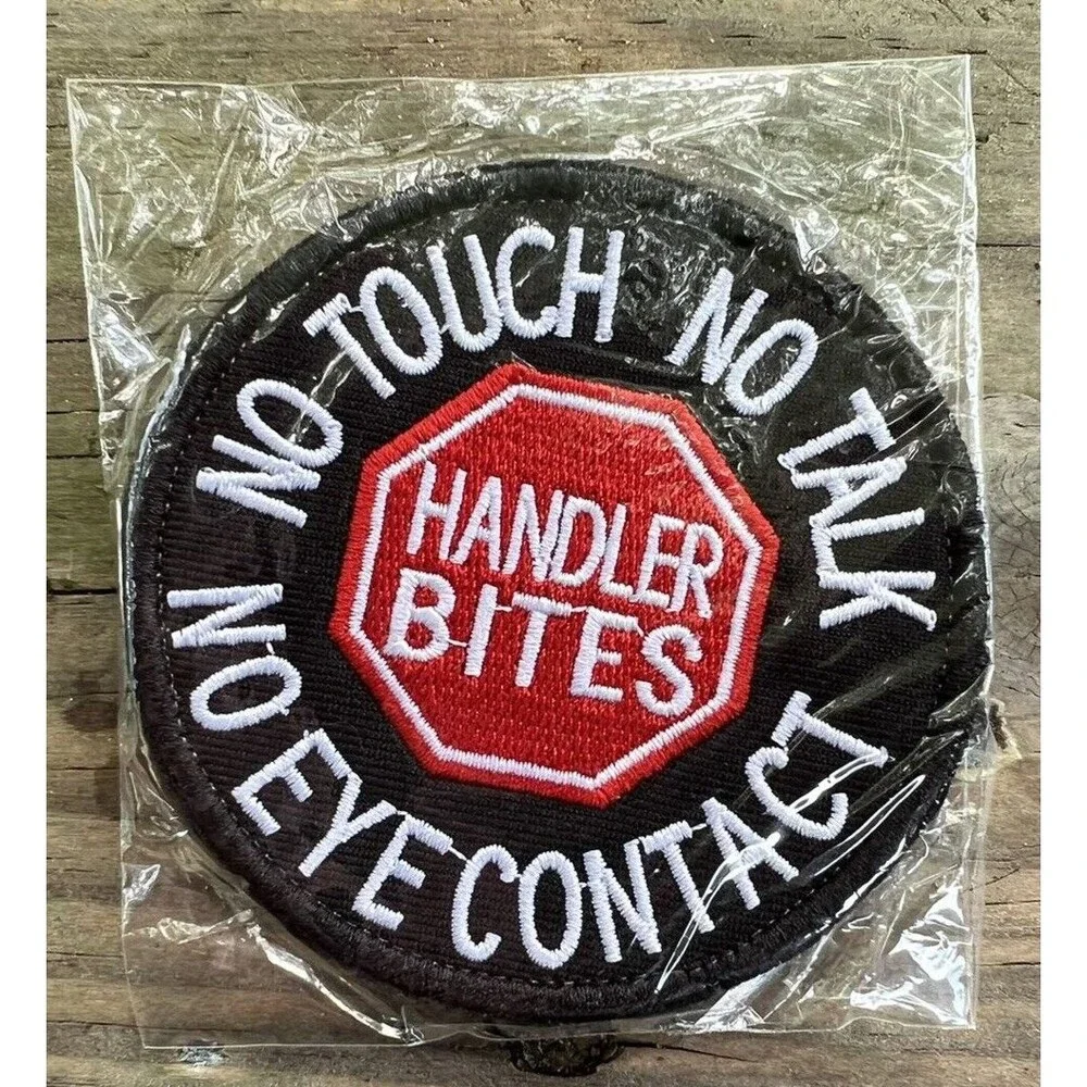 Service Dog No Touch No Talk No Eye Contact Embroidered Removable Patch